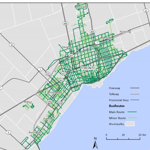 Map of Toronto Bus Routes